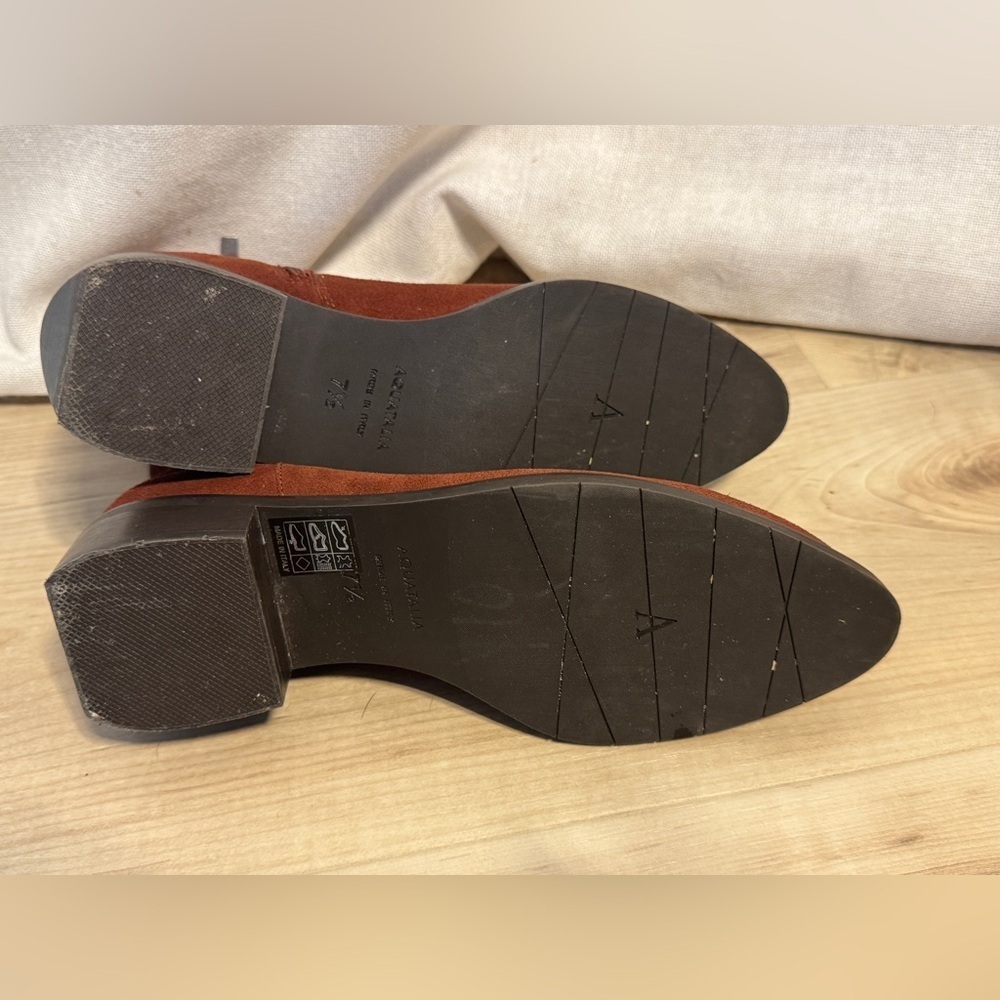 Aquatalia Rich Brown Suede Ankle Booties - Picture 3 of 5